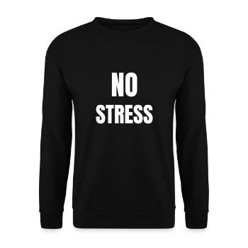 No stress - Sweat-shirt Unisexe - noir - Devant - Alina (178cm) & Michal (187cm)