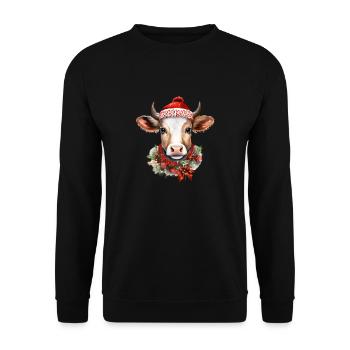 Kuh Elsa - Unisex Pullover - Schwarz - Vorne - Alina (178cm) & Michal (187cm)