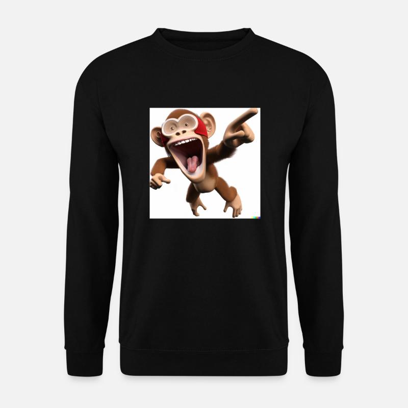 Singe fou - Sweat-shirt Unisexe - noir