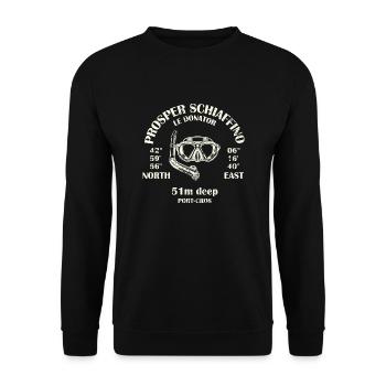 I can't, I have wreck diving. - Unisex Sweatshirt - black - Front - Alina (178cm) & Michal (187cm)