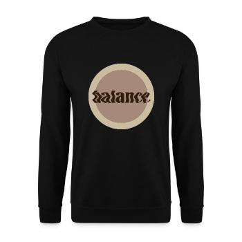 yoga design balance - Unisex Pullover - Schwarz - Vorne - Alina (178cm) & Michal (187cm)