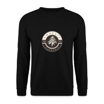 Weed Amnesia logo - Unisex Sweatshirt - black - Front - Alina (178cm) & Michal (187cm)