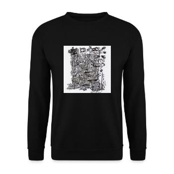 240110 - Unisex Pullover - Schwarz - Vorne - Alina (178cm) & Michal (187cm)