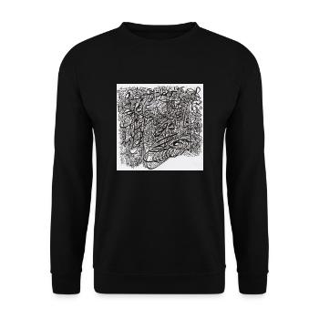 240127 e019 - Unisex Pullover - Schwarz - Vorne - Alina (178cm) & Michal (187cm)