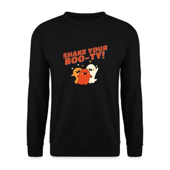 Halloween Danse Fantôme Fête Nuit - Sweat-shirt Unisexe - noir - Devant - Alina (178cm) & Michal (187cm)