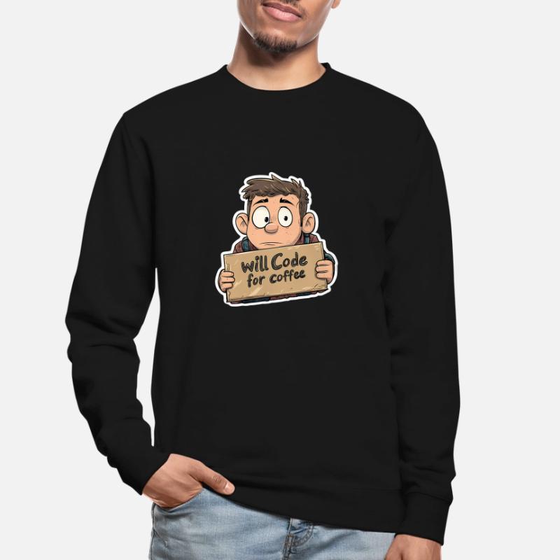 Funny programmer and coffee lover design Unisex Sweatshirt