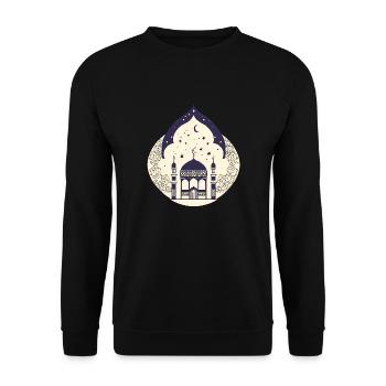 Cadeau du Ramadan Aïd Moubarak Islam Allah Musulman - Sweat-shirt Unisexe - noir - Devant - Alina (178cm) & Michal (187cm)
