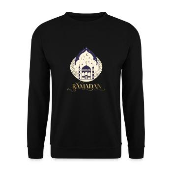 Cadeau du Ramadan Aïd Moubarak Islam Allah Musulman - Sweat-shirt Unisexe - noir - Devant - Alina (178cm) & Michal (187cm)