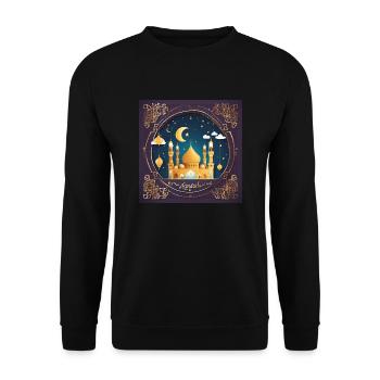 Cadeau du Ramadan Aïd Moubarak Islam Allah Musulman - Sweat-shirt Unisexe - noir - Devant - Alina (178cm) & Michal (187cm)