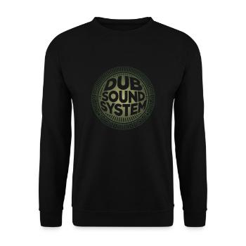 dub sound system vert jaunet jaune dégradé - Sweat-shirt Unisexe - noir - Devant - Alina (178cm) & Michal (187cm)