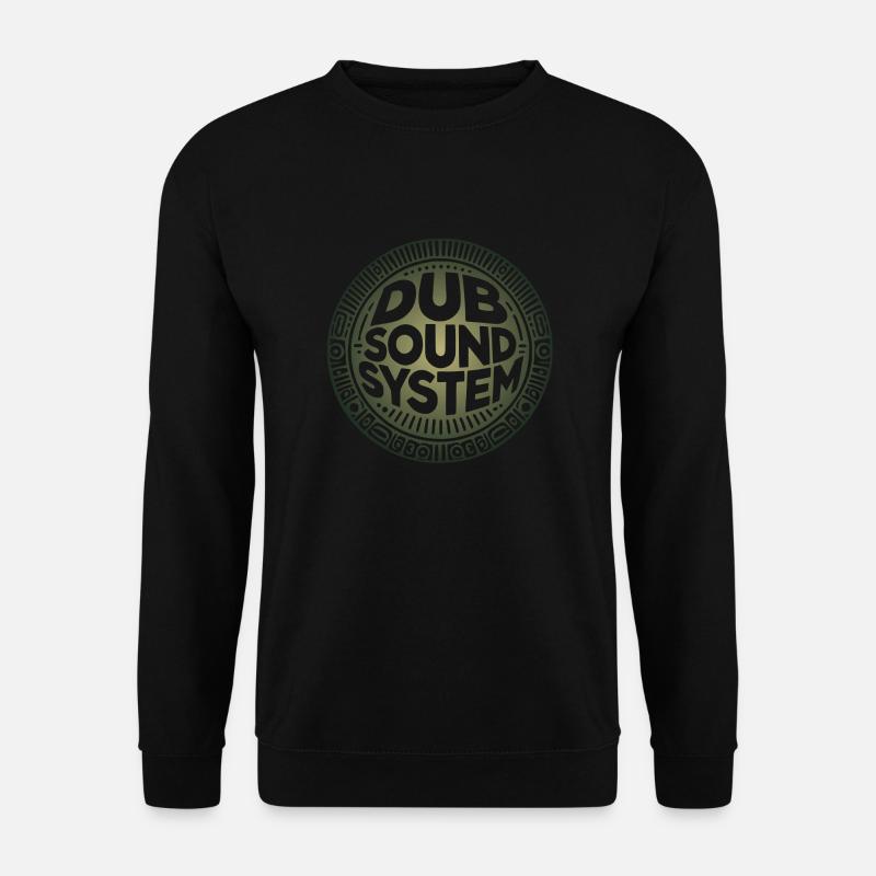 Dub Soundsystem grün gelb gelb Farbverlauf - Unisex Pullover - Schwarz