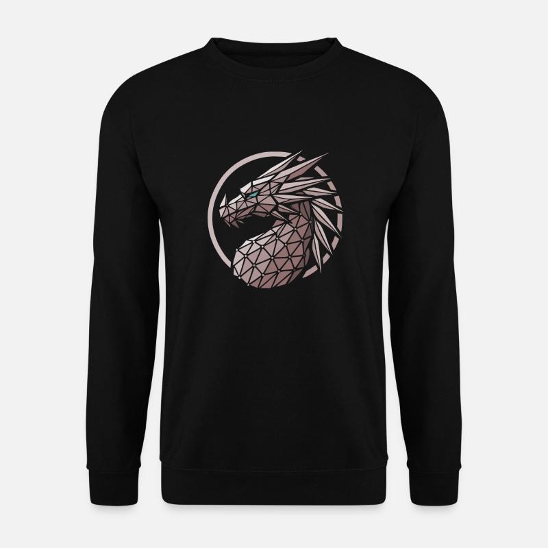 Polygons Dragon Head - Unisex Sweatshirt - black