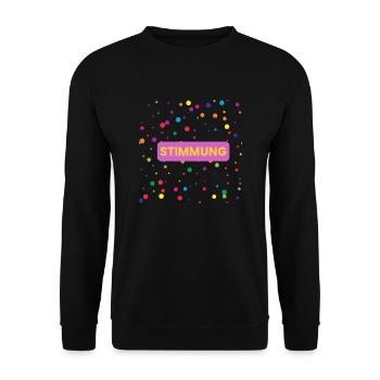 Mood Confetti Mood Cannon Confetti Cannon - Unisex Sweatshirt - black - Front - Alina (178cm) & Michal (187cm)