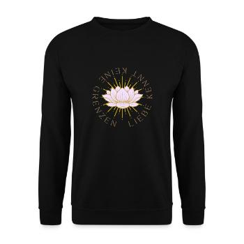 Wisdom - Love knows no boundaries - Unisex Sweatshirt - black - Front - Alina (178cm) & Michal (187cm)