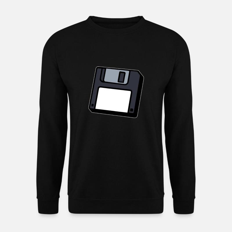 Diskette Retro Symbol Computer - Unisex Pullover - Schwarz