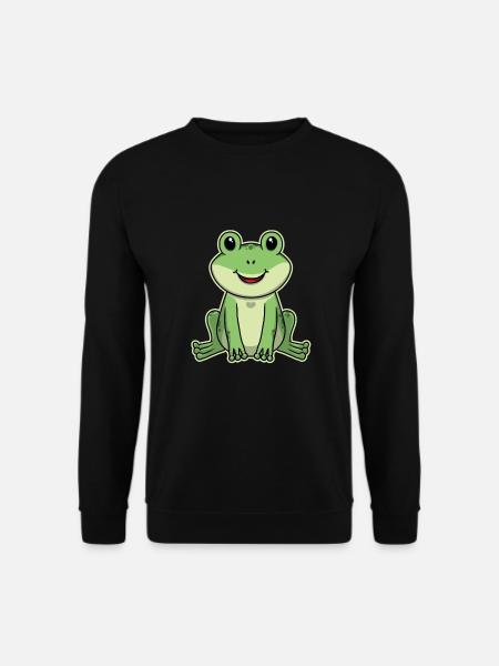 Süßes Tier Baby Frosch Frösche - Unisex Pullover - Schwarz