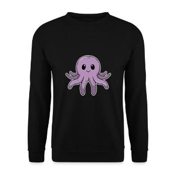 Bébé poulpe de poulpe doux animal - Sweat-shirt Unisexe - noir - Devant - Alina (178cm) & Michal (187cm)