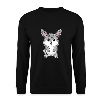 Cute animal baby rabbit - Unisex Sweatshirt - black - Front - Alina (178cm) & Michal (187cm)