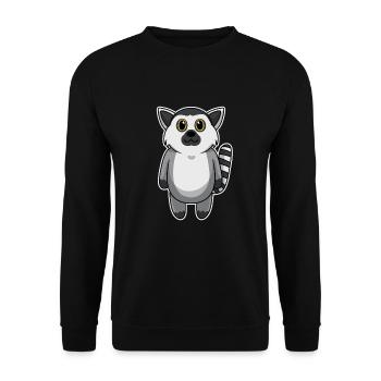 Doux animal bébé lémur singe - Sweat-shirt Unisexe - noir - Devant - Alina (178cm) & Michal (187cm)
