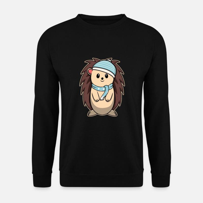 Hérisson bébé animal mignon - Sweat-shirt Unisexe - noir