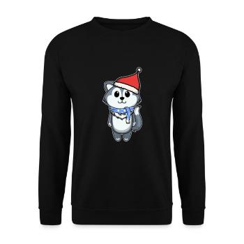 Cute animal baby wolf wolves - Unisex Sweatshirt - black - Front - Alina (178cm) & Michal (187cm)