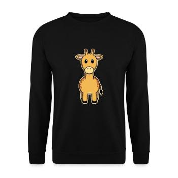 Girafe bébé animal mignon - Sweat-shirt Unisexe - noir - Devant - Alina (178cm) & Michal (187cm)