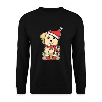 Süßes Tier Baby Hunde Welpe Golden Retriever - Unisex Pullover - Schwarz - Vorne - Alina (178cm) & Michal (187cm)