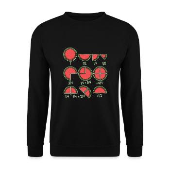 Watermelon melon math fractions teacher - Unisex Sweatshirt - black - Front - Alina (178cm) & Michal (187cm)
