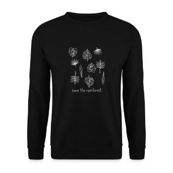 Sauver la forêt tropicale, la conservation de la nature, la protection de l'environnement - Sweat-shirt Unisexe - noir - Devant - Alina (178cm) & Michal (187cm)
