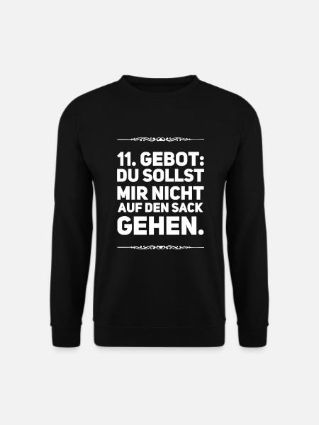 11. Gebot Du sollst mir nicht auf den Sack gehen - Unisex Pullover - Schwarz