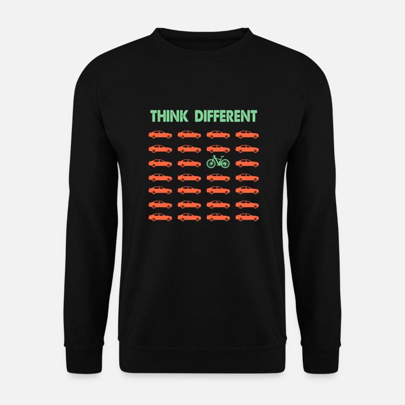 Fahrrad gegen Auto Umweltschutz Bike Geschenk - Unisex Pullover - Schwarz