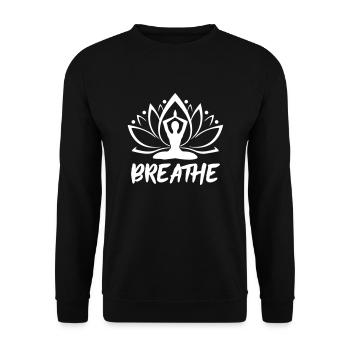 Breathe - Gymnastics Yoga - Unisex Sweatshirt - black - Front - Alina (178cm) & Michal (187cm)
