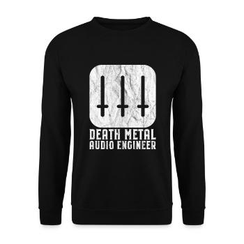 Ingénieur du son death metal - Inverted Crosses - Sweat-shirt Unisexe - noir - Devant - Alina (178cm) & Michal (187cm)