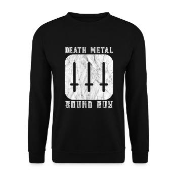 Death Metal Sound Guy - Audio Engineer Gift - Unisex Sweatshirt - black - Front - Alina (178cm) & Michal (187cm)