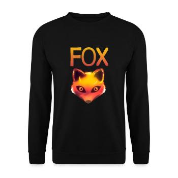 Der Fuchskopf - Unisex Pullover - Schwarz - Vorne - Alina (178cm) & Michal (187cm)