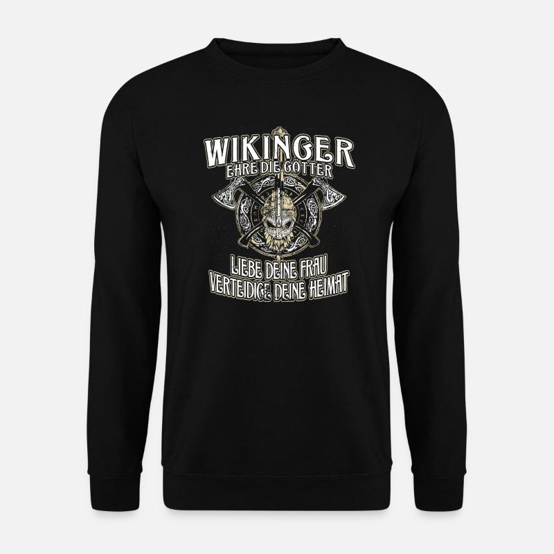 WIKINGER WERTE - Unisex Pullover - Schwarz