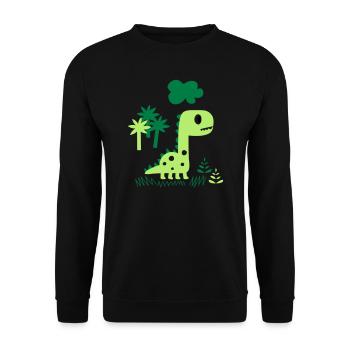 Baby dinosaur - Unisex Sweatshirt - black - Front - Alina (178cm) & Michal (187cm)
