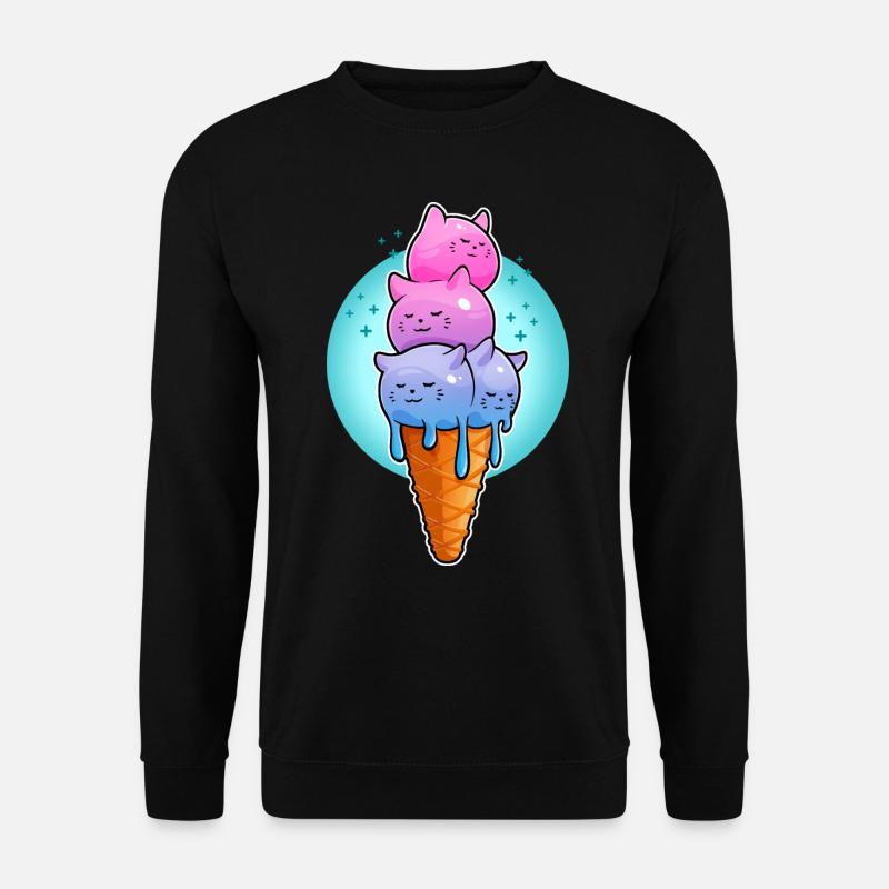 chatons crème glacée - Sweat-shirt Unisexe - noir