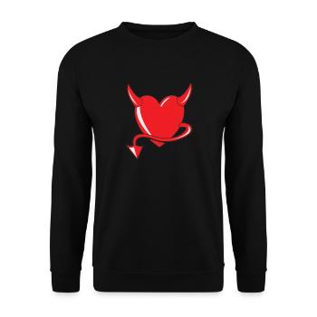 Cœur Rouge - Cœur du Diable - Cœur du Diable - Cadeau - Sweat-shirt Unisexe - noir - Devant - Alina (178cm) & Michal (187cm)