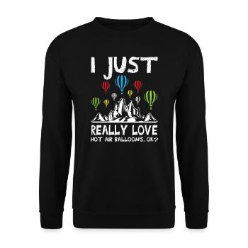 Montgolfières - Sweat-shirt Unisexe - noir - Devant - Alina (178cm) & Michal (187cm)