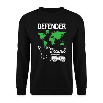 Defender Go Travel - Unisex Sweatshirt - black - Front - Alina (178cm) & Michal (187cm)