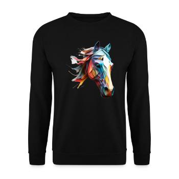 Un cadeau spécial pour les passionnés de chevaux - Sweat-shirt Unisexe - noir - Devant - Alina (178cm) & Michal (187cm)