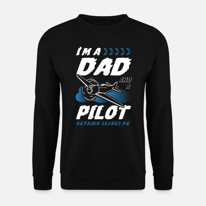 Pilot Dad - Unisex Pullover - Schwarz