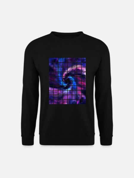Galaktisches Gitter Reise T-Shirt - Unisex Pullover - Schwarz