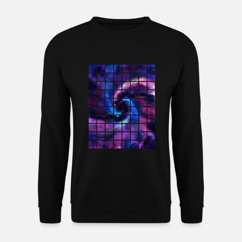 Galaktisches Gitter Reise T-Shirt - Unisex Pullover - Schwarz