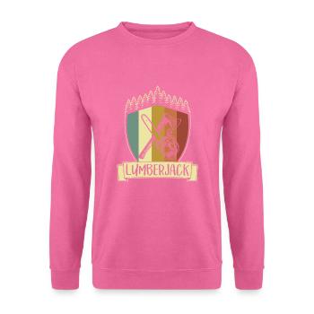 Holzfaeller Waldarbeiter Wald Kettensaege Axt Holz - Unisex Pullover - Pink - Vorne