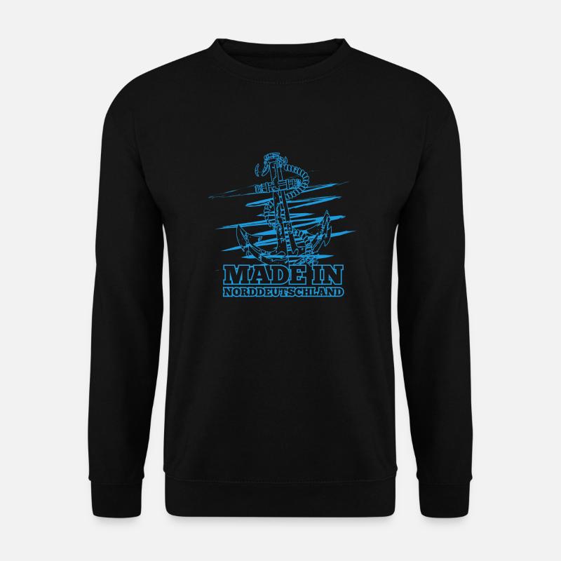 Norddeutschland Made in Anker Maritim Matrose - Unisex Pullover - Schwarz