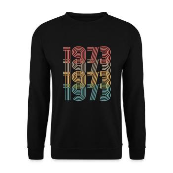 Legendär seit 1973 - Unisex Pullover - Schwarz - Vorne - Alina (178cm) & Michal (187cm)