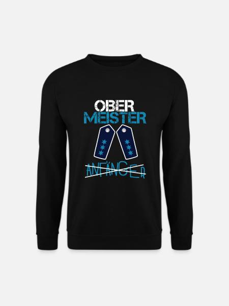 Polizei Obermeister Beförderung Polizist POM - Unisex Pullover - Schwarz