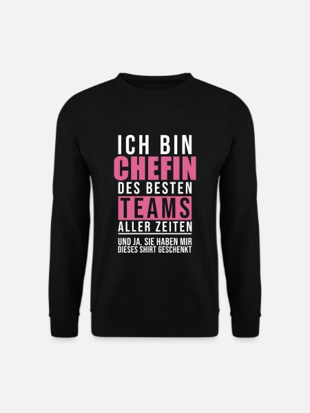 Chefin Lustige Geschenkidee - Unisex Pullover - Schwarz